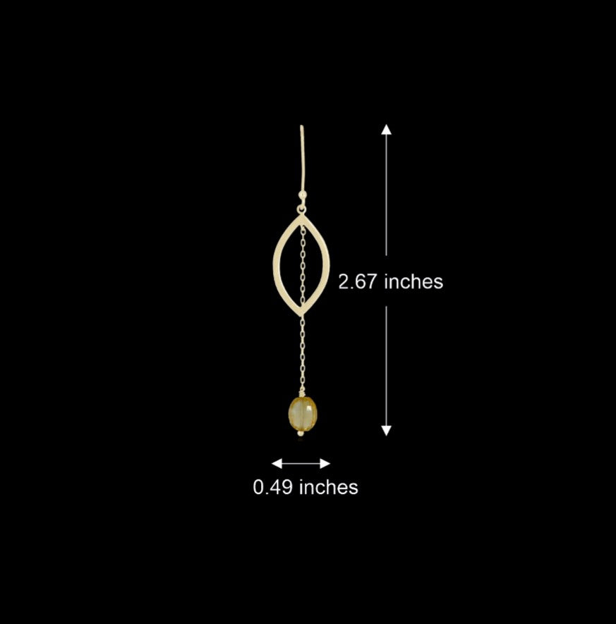 Dancing Citrine Drop Earrings