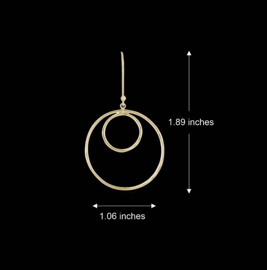 Diva Circle Drop Earrings