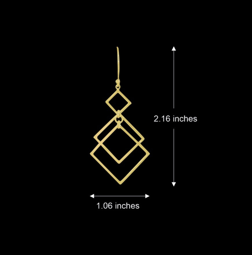 Forever Quadrate Drop Earrings