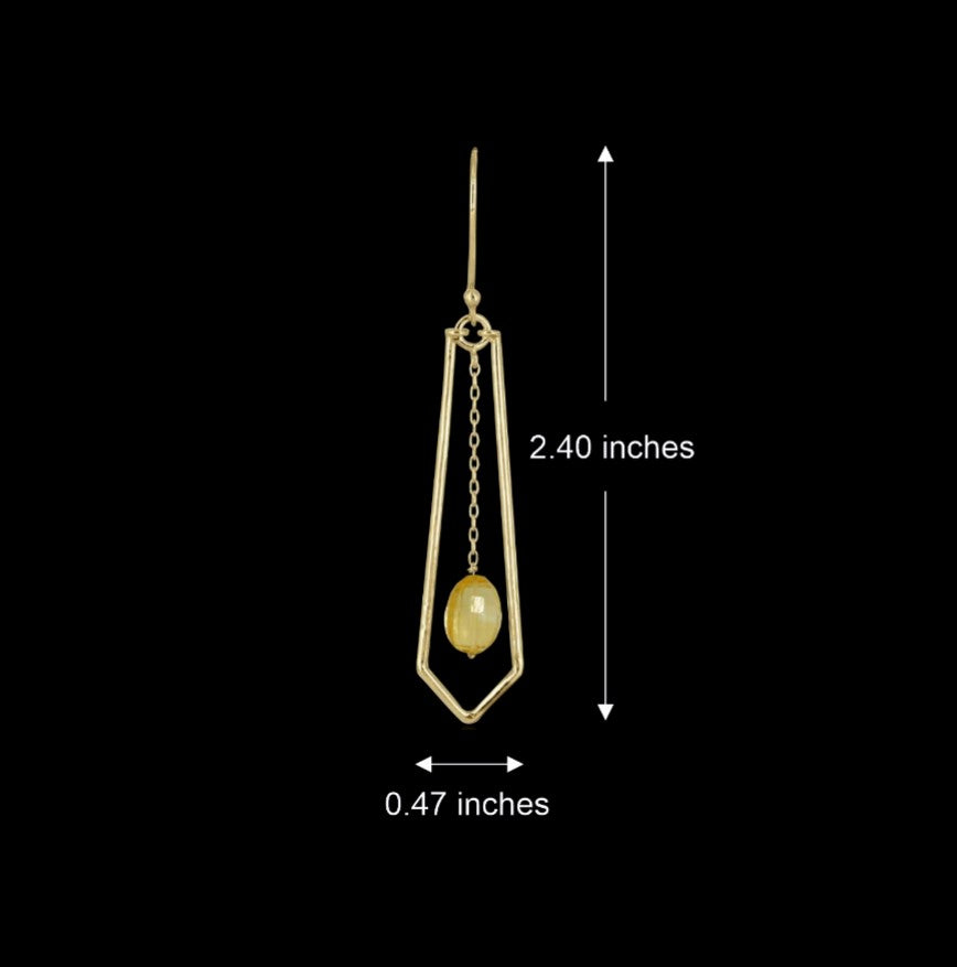 Emily Citrine Drop Earrings