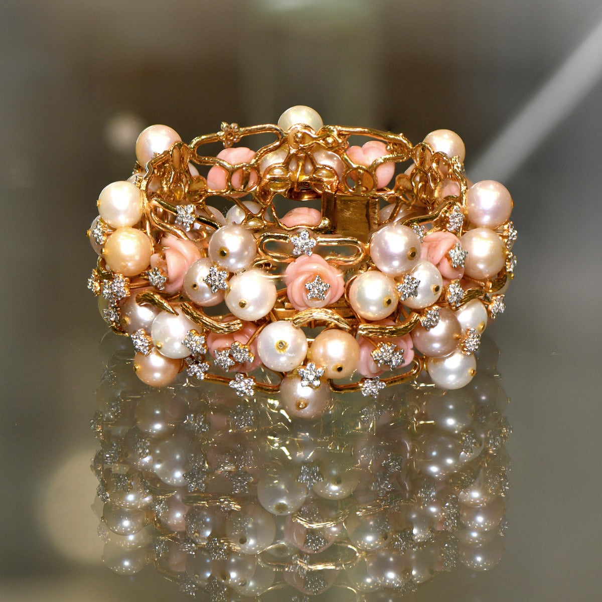 Peachy Pop Diamond Bangle
