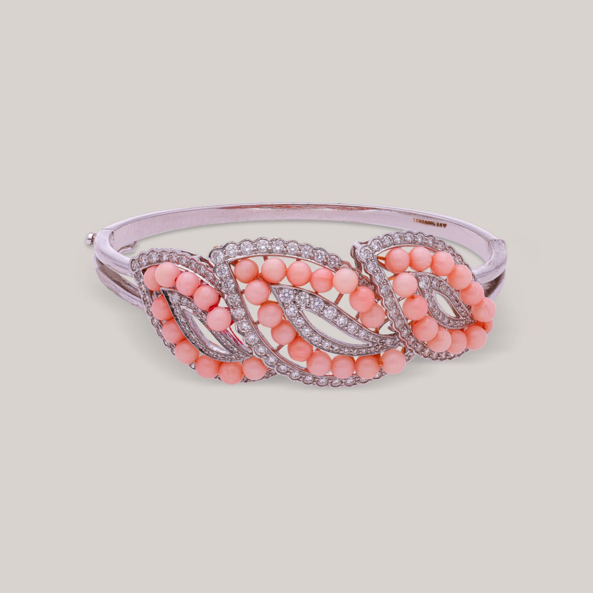 Coral Cascade Diamond Bangle