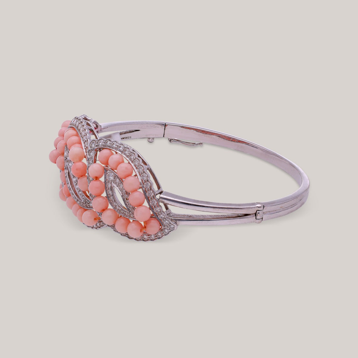 Coral Cascade Diamond Bangle