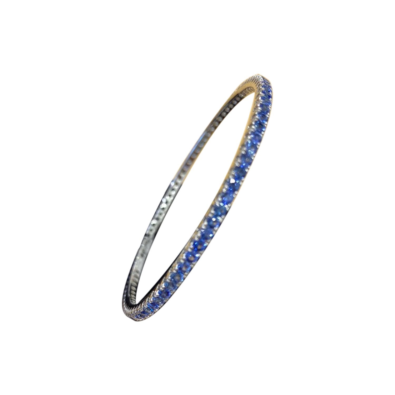 Blue Sapphire Dazzle Bangle