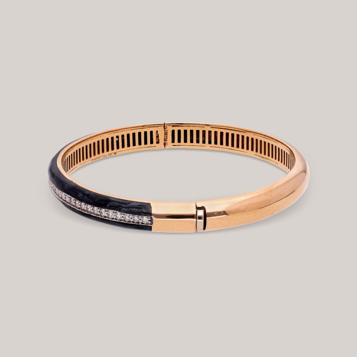 Ebony Stream Diamond Bangle