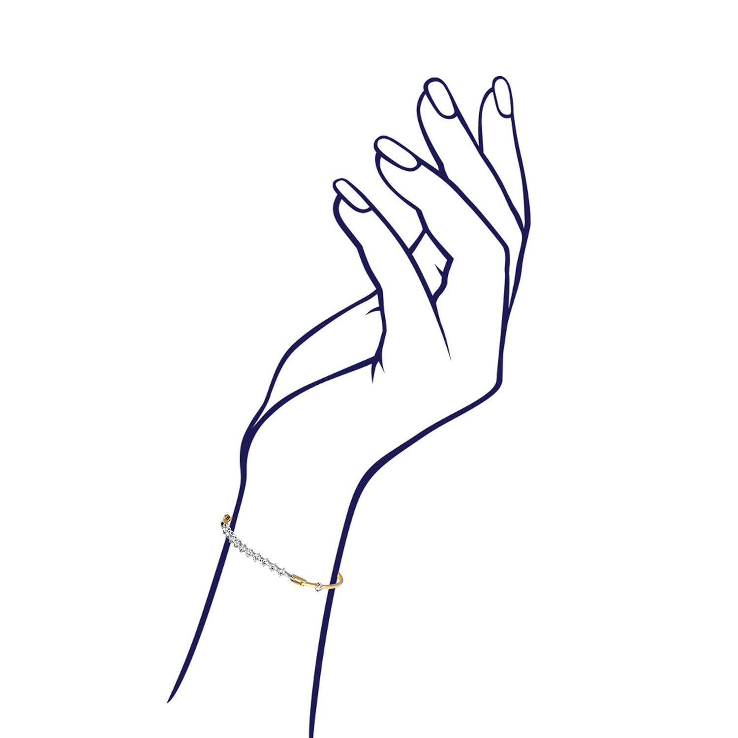 Dainty White Diamond Bracelet