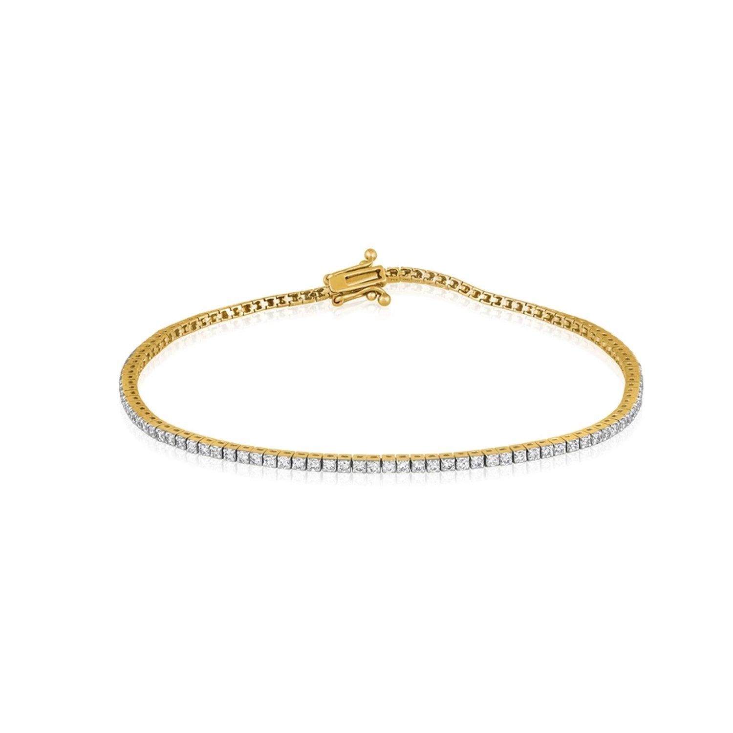 Square Diamond Train Bracelet