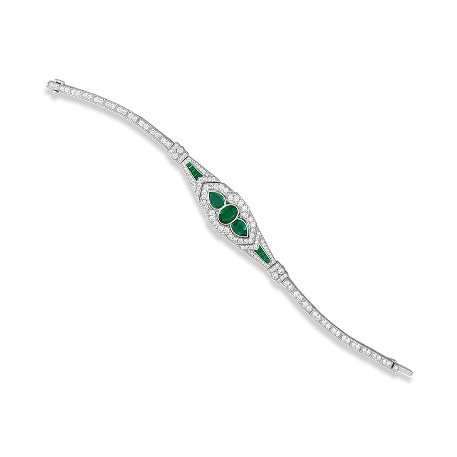 Emerald Minimal Diamond Bracelet