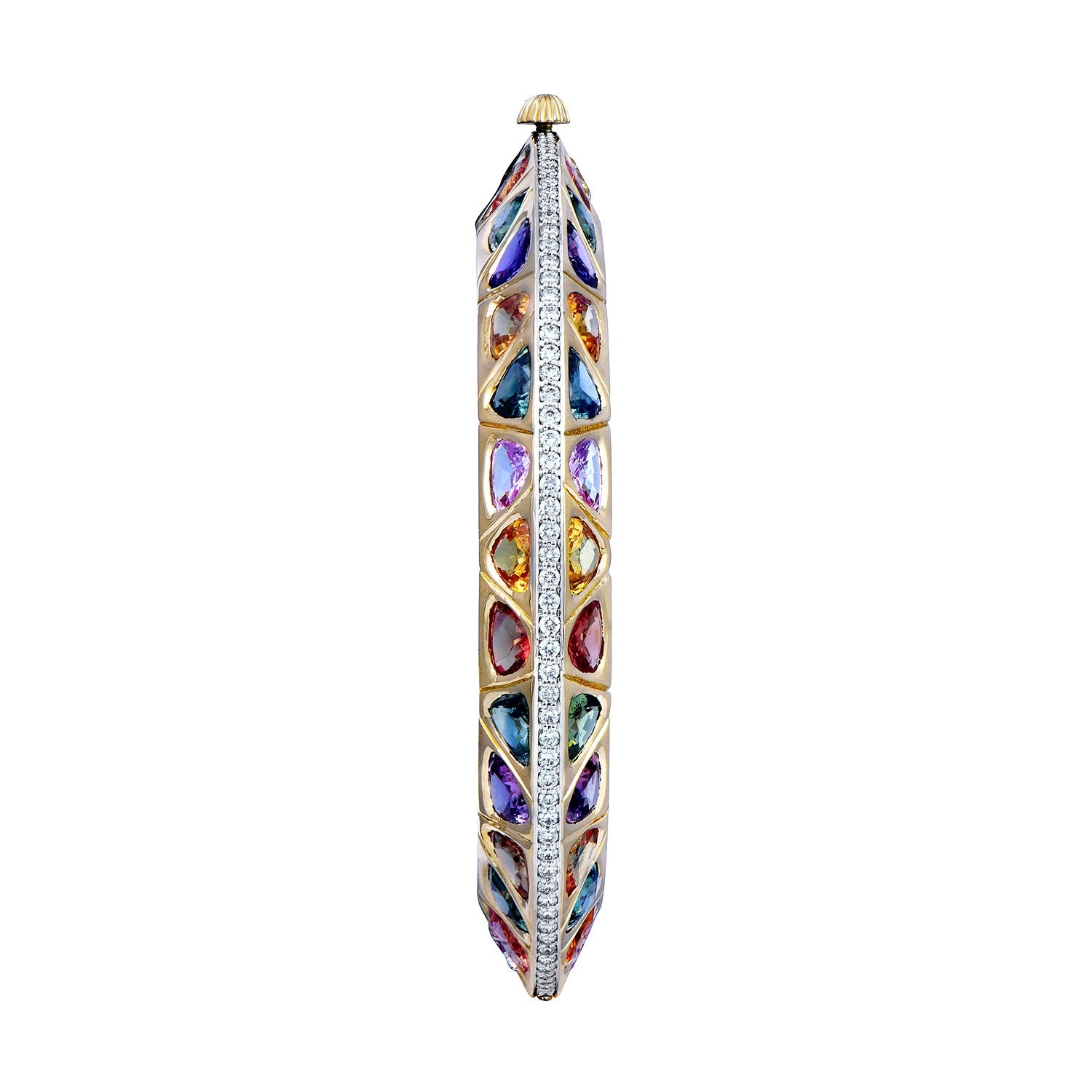 Multi Sapphire Diamond Bangle