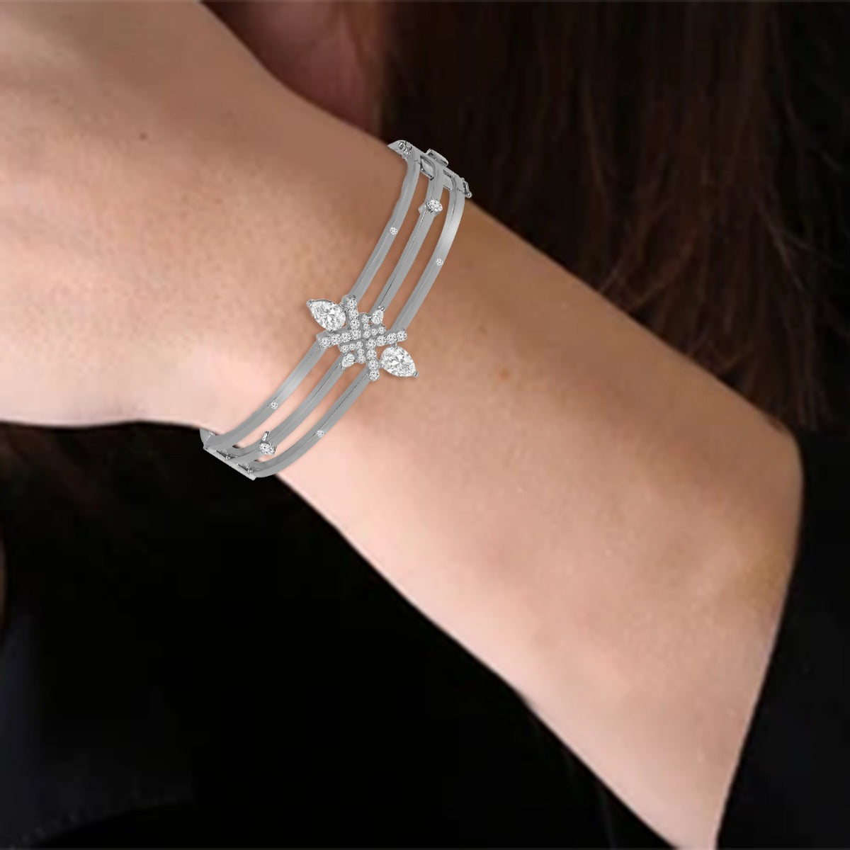 Trio Band Diamond Bracelet