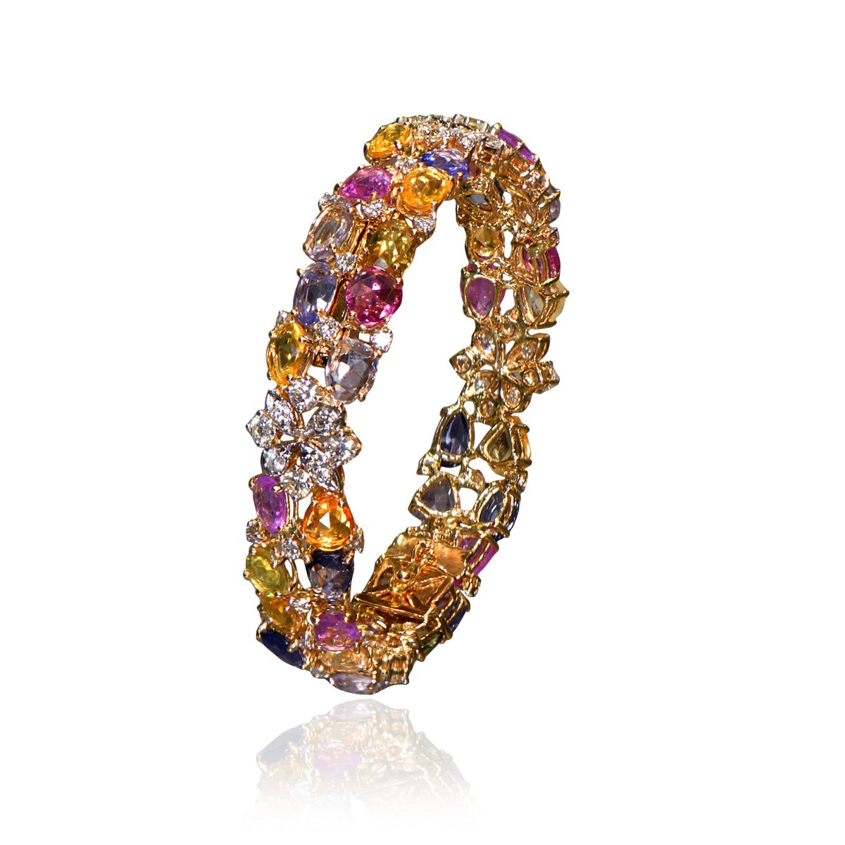Rainbow Sleek Diamond Bangle
