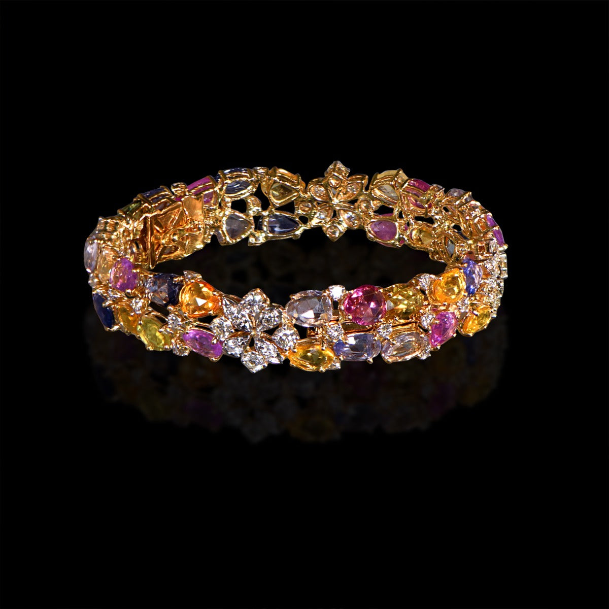 Rainbow Sleek Diamond Bangle
