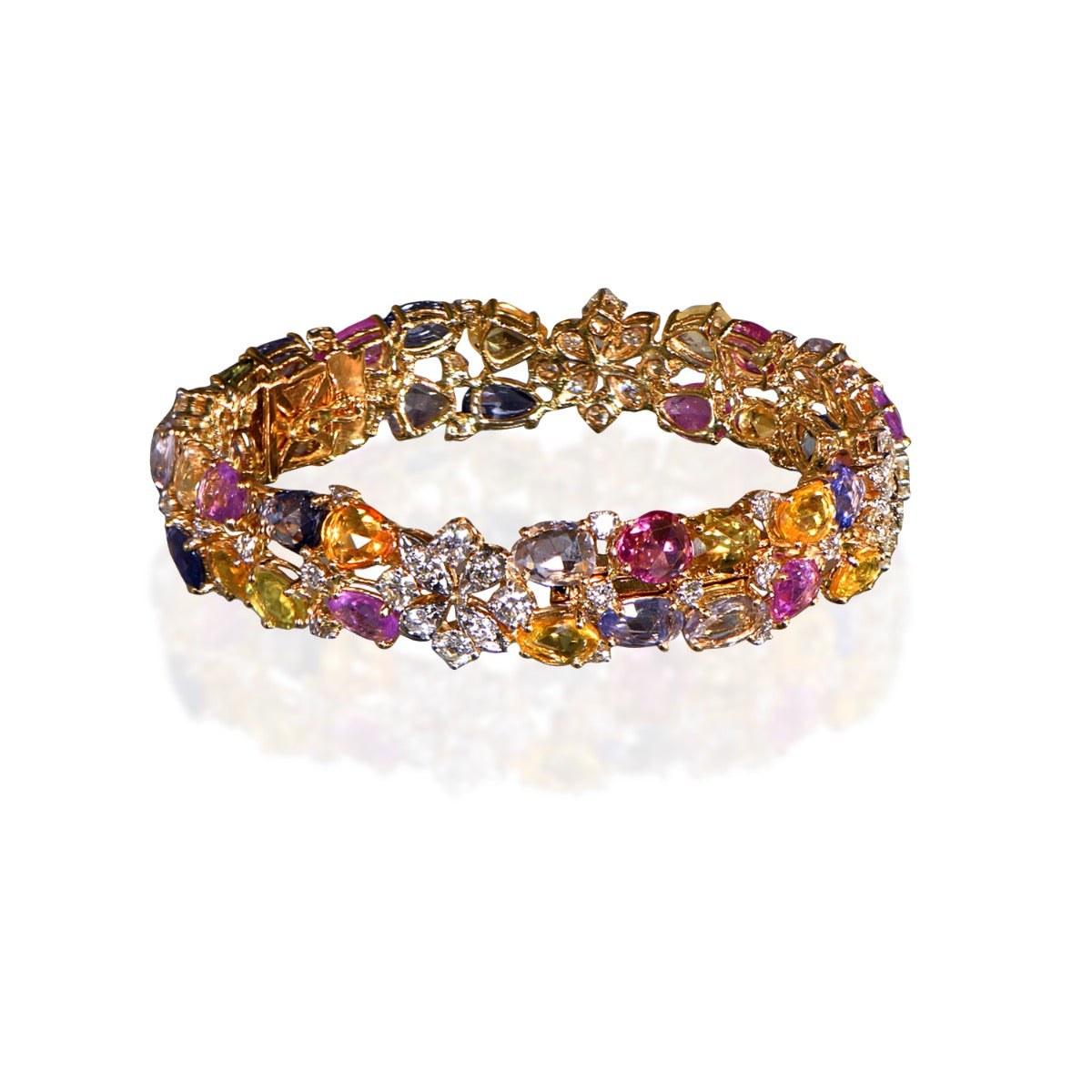 Rainbow Sleek Diamond Bangle