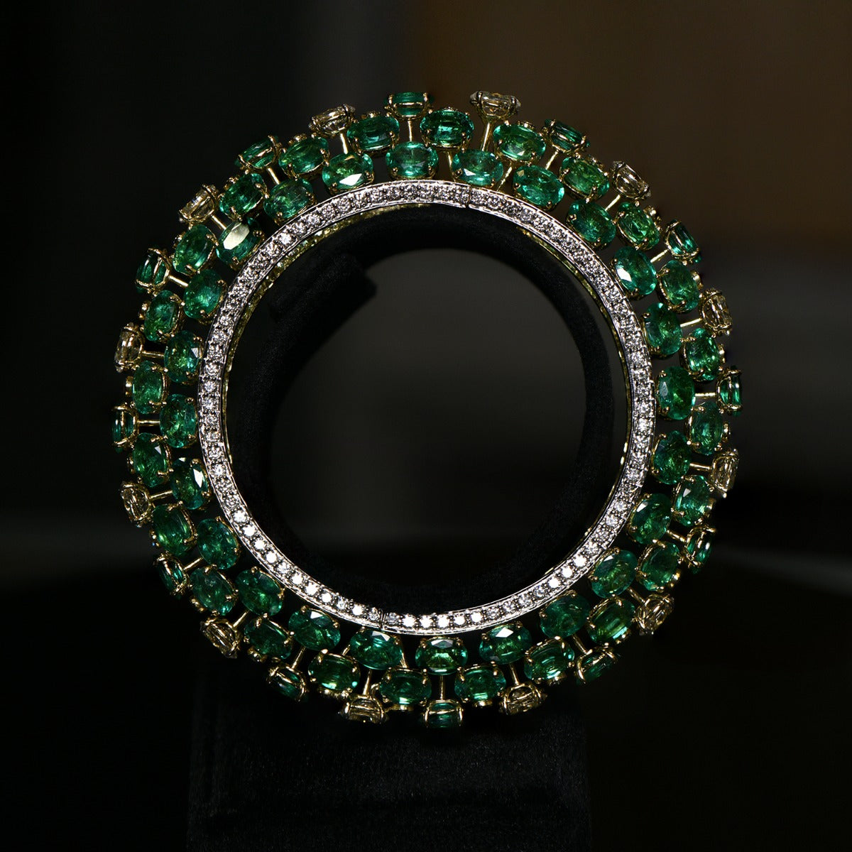 Green as Grass Diamond Bangle