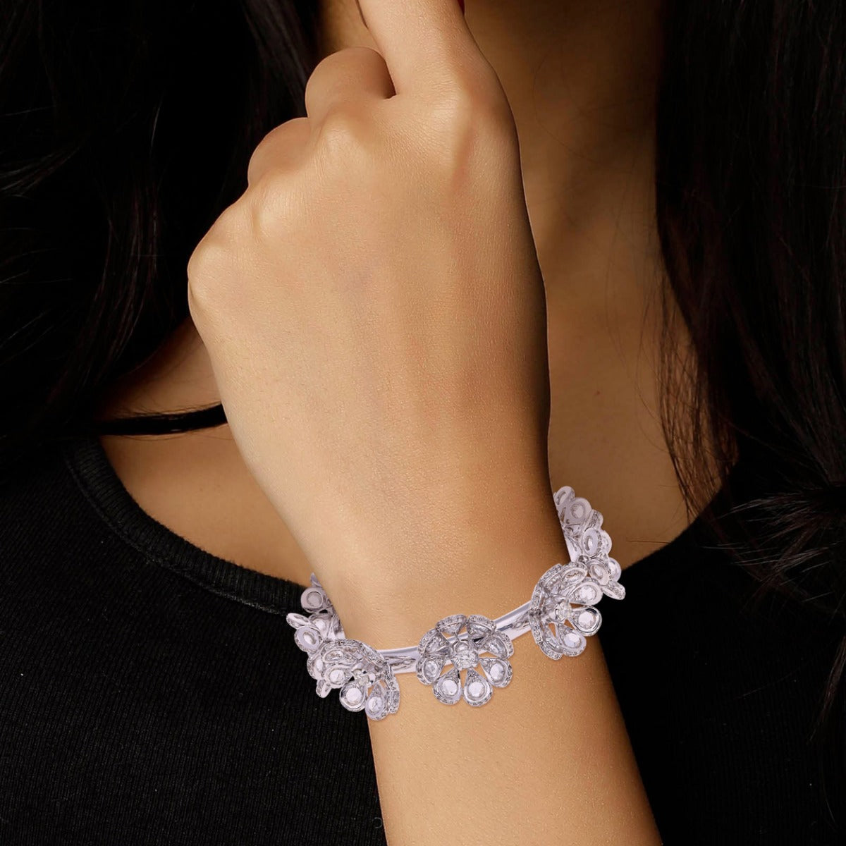 Defiant Charm Diamond Bangle