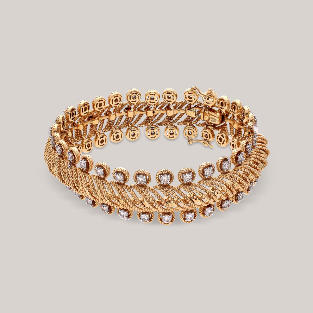 Ropework Diamond Bangle