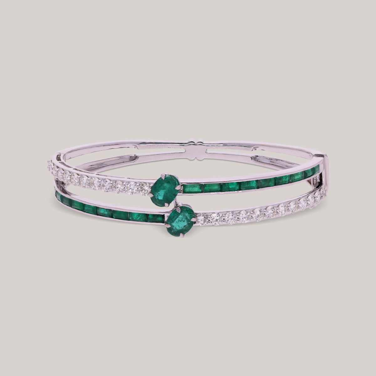 Emerald Eternity Diamond Bangle