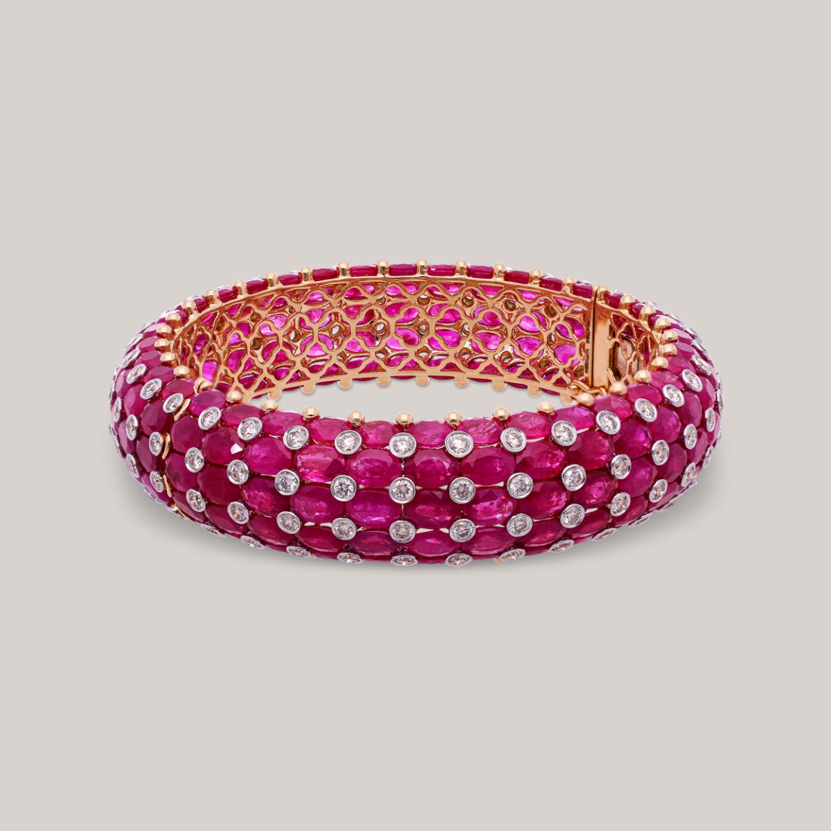 Gilded Ruby Diamond Bangle