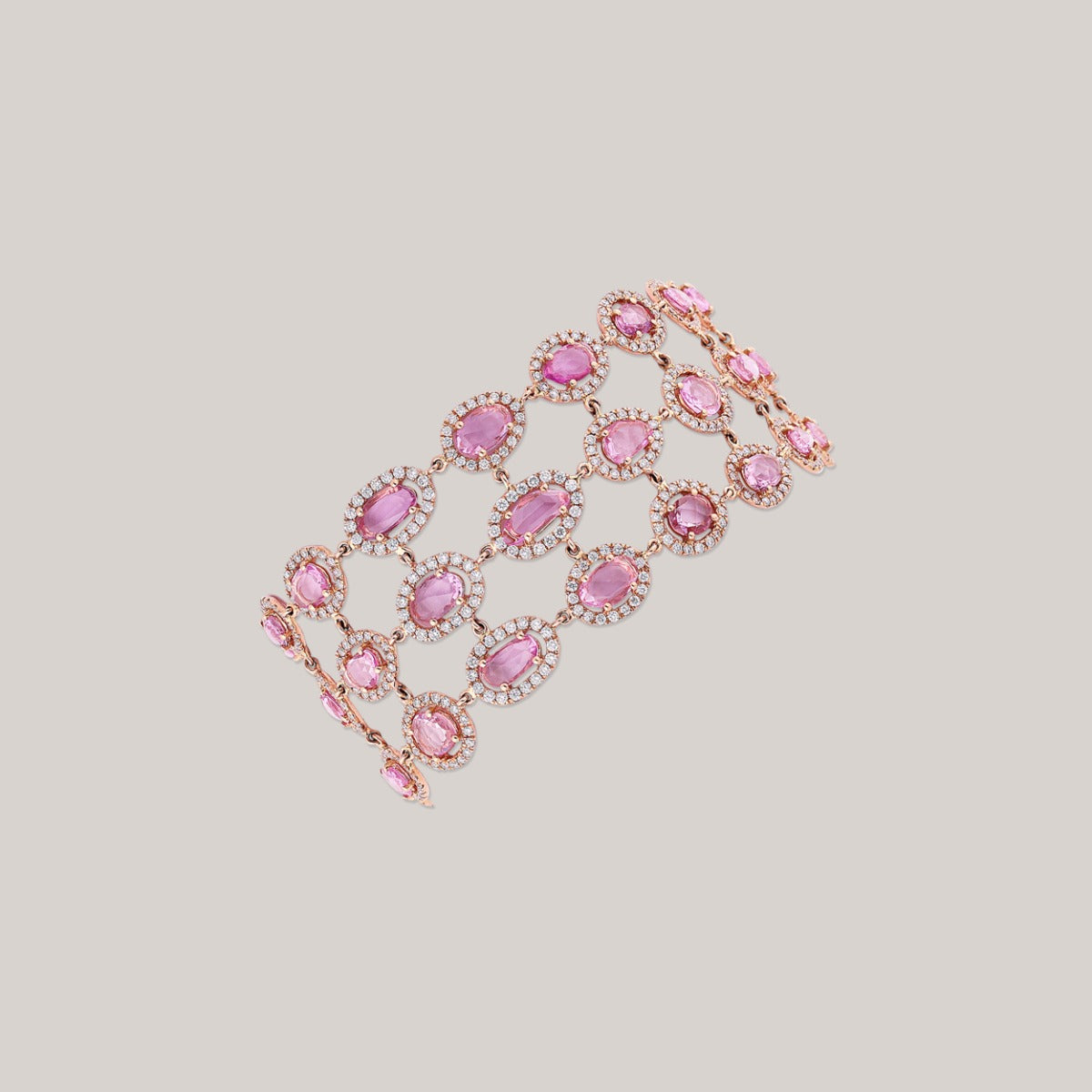 Pink Velvet Shimmer Diamond Bracelet