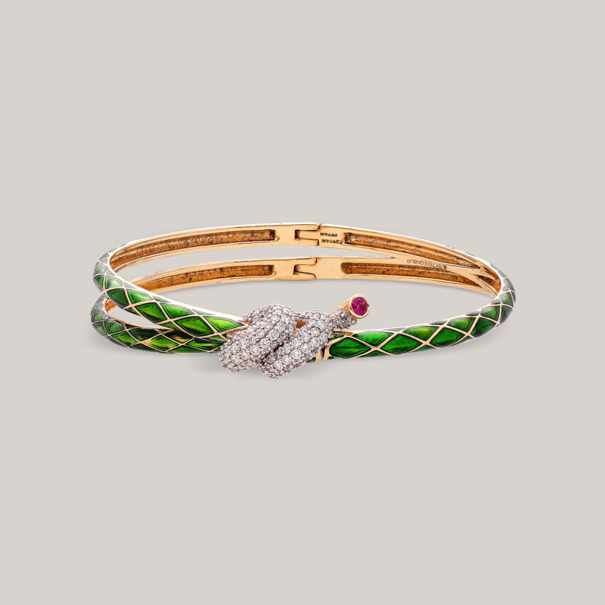 Serpent Knot Diamond Bangle