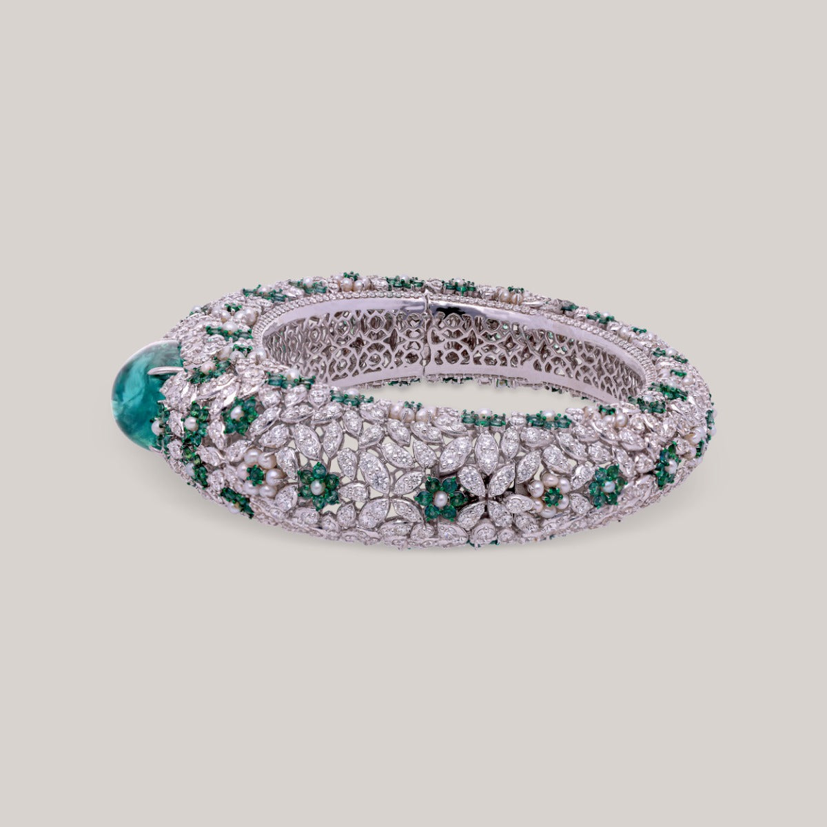Majestic Bloom Diamond Bangle