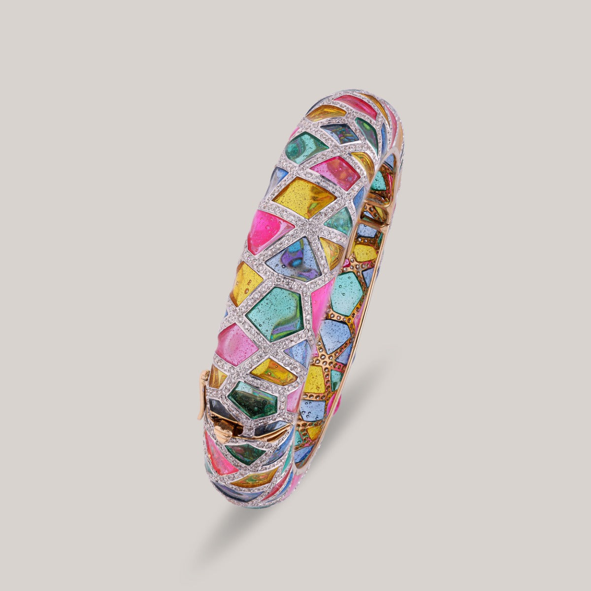 Starlight Stained Glass Diamond Bangle