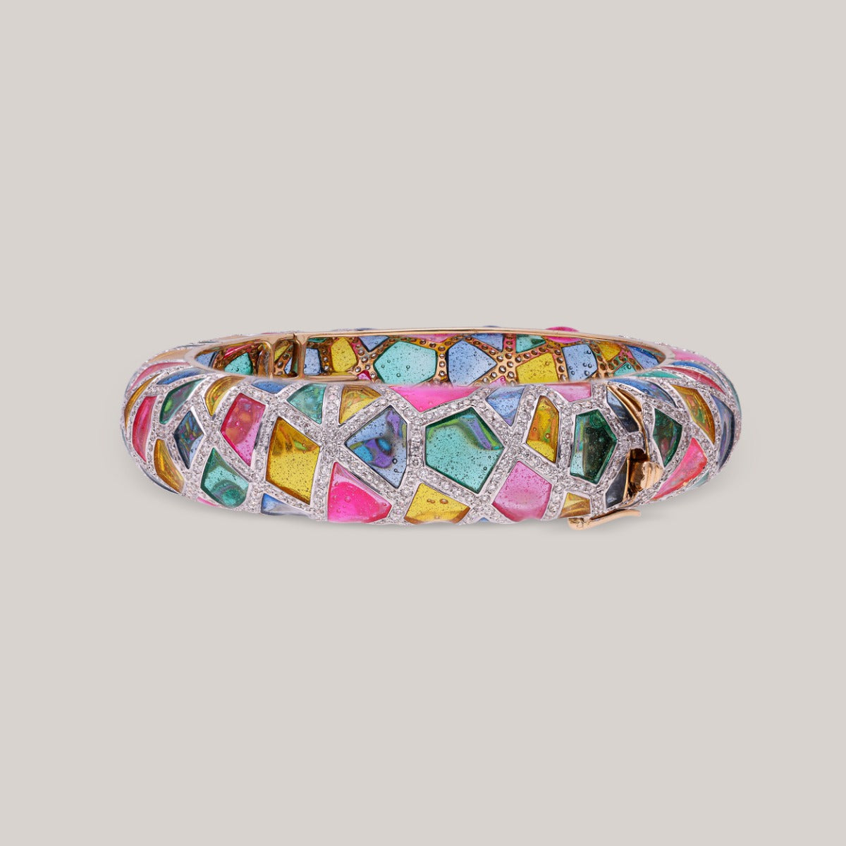 Starlight Stained Glass Diamond Bangle