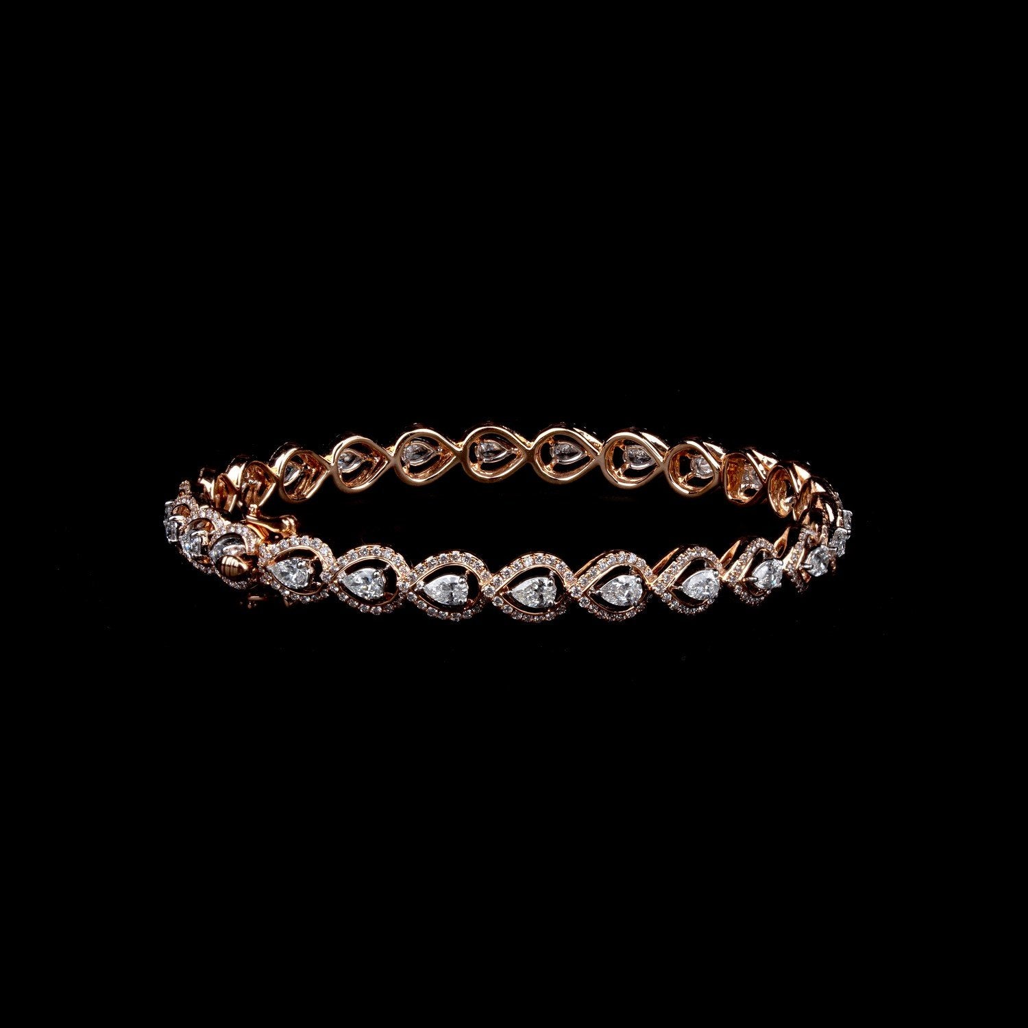 Leaf Linked Diamond Bangle