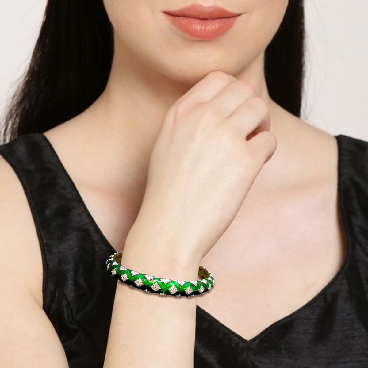 Glitter Mesh Diamond Bangle