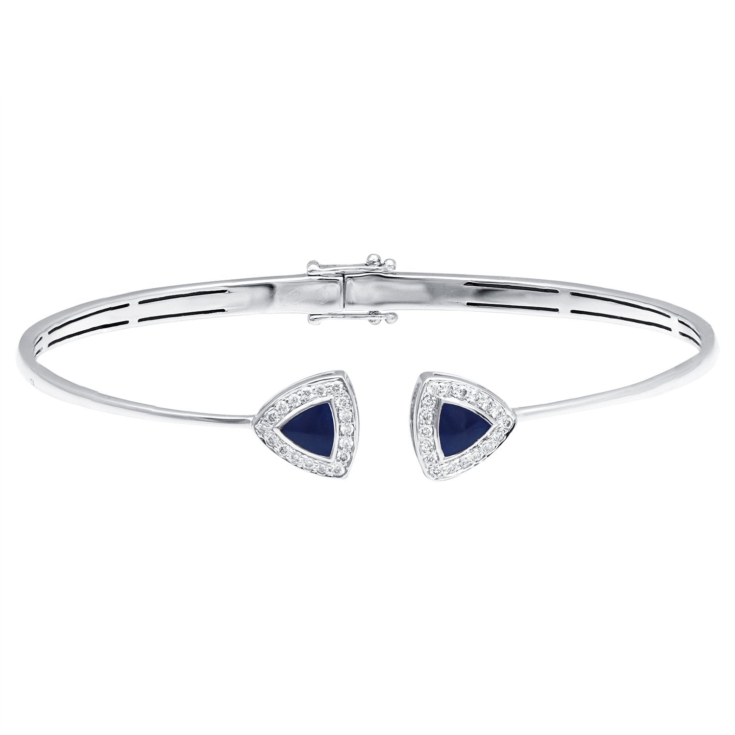 Navy Blue Triangle Diamond Bracelet