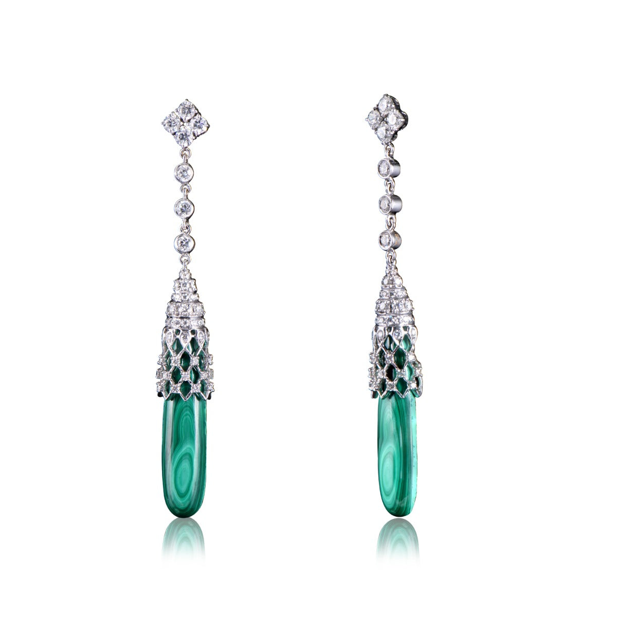 Oceanic Drop Diamond Earrings