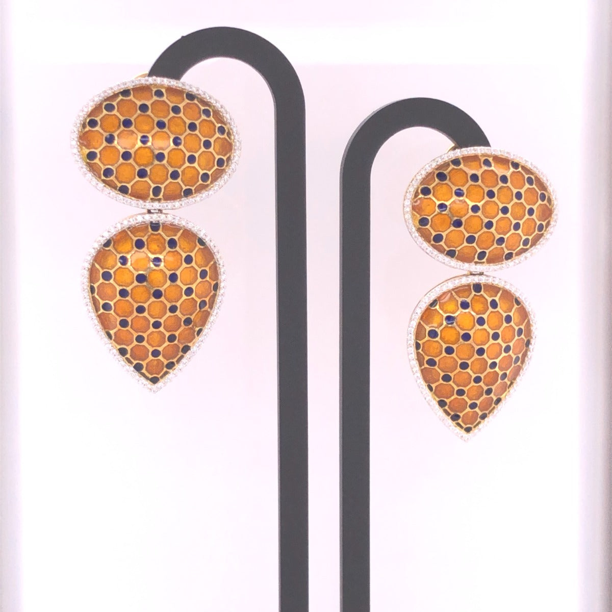 Yellow Tree Diamond Earrings