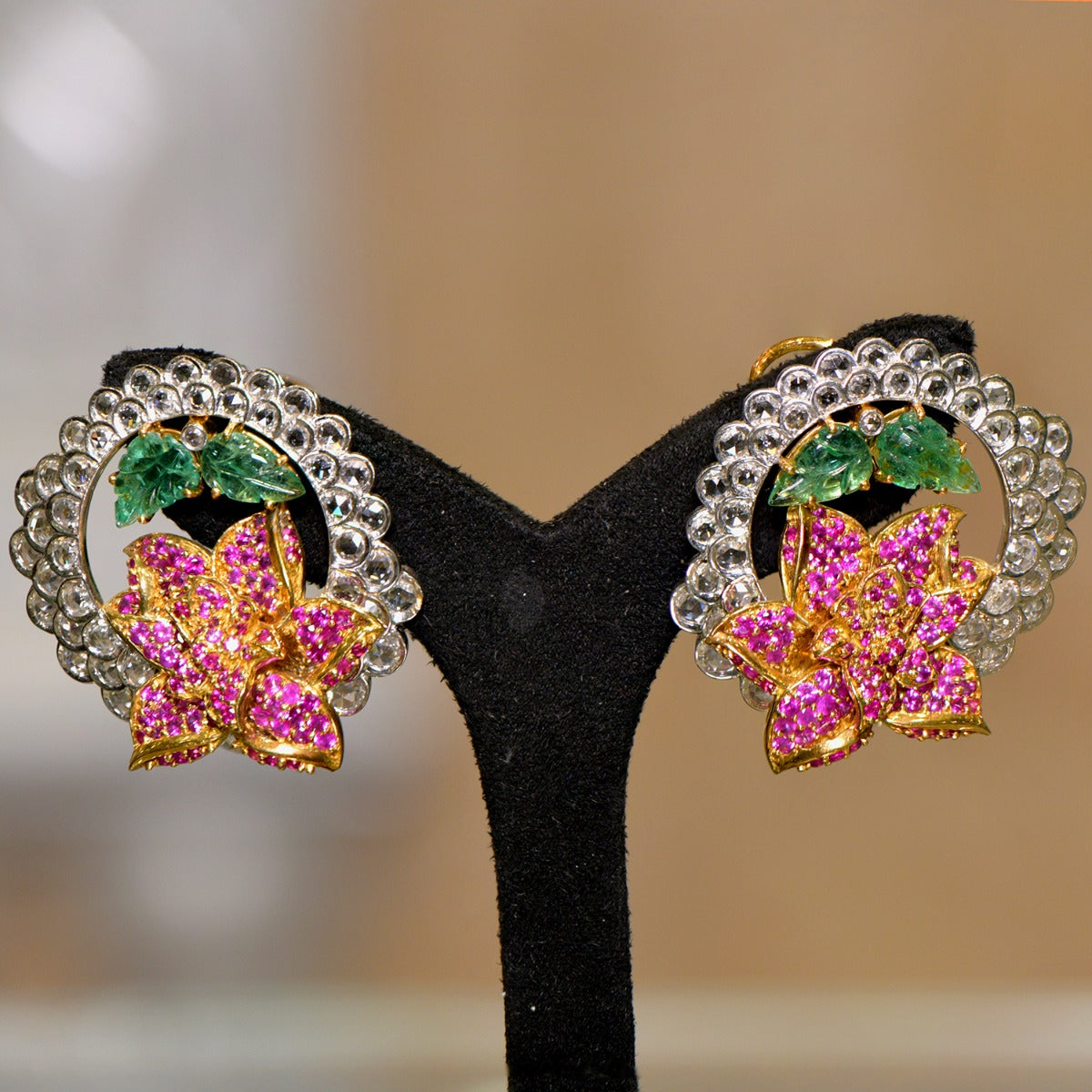 Pink Nectar Diamond Earrings