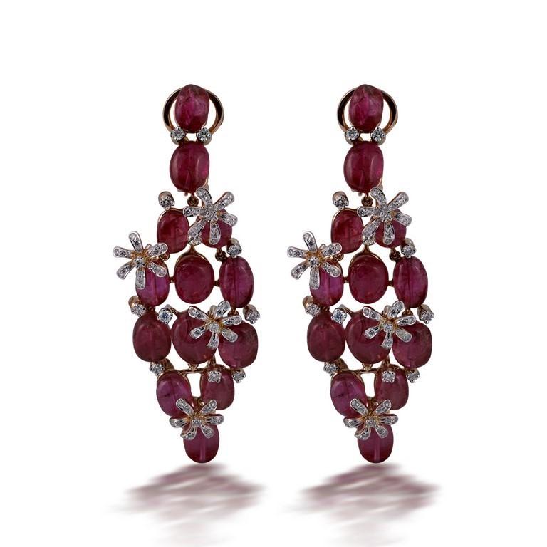 Tourmaline Diamond Earrings