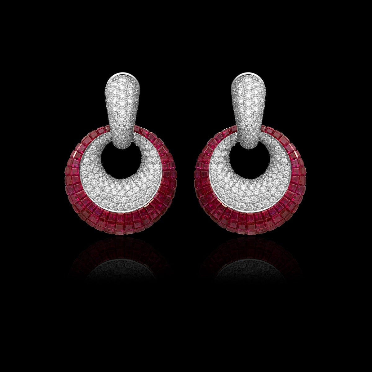 White and Red Love Pact Earrings