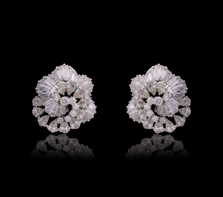 Charm Cluster Diamond Earrings