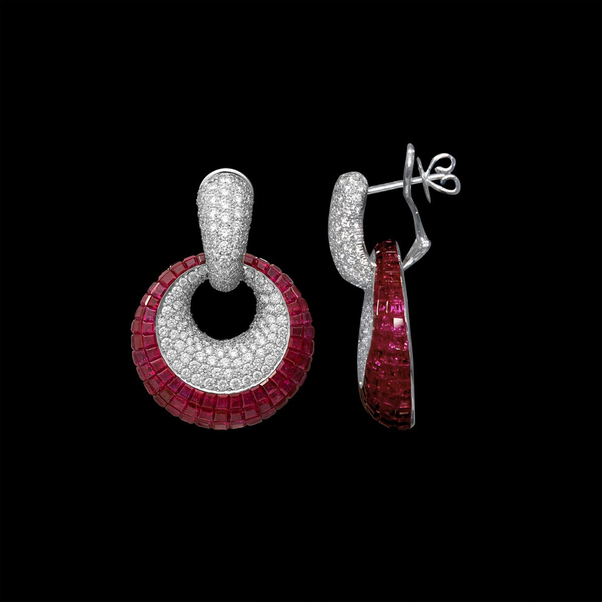 White and Red Love Pact Earrings