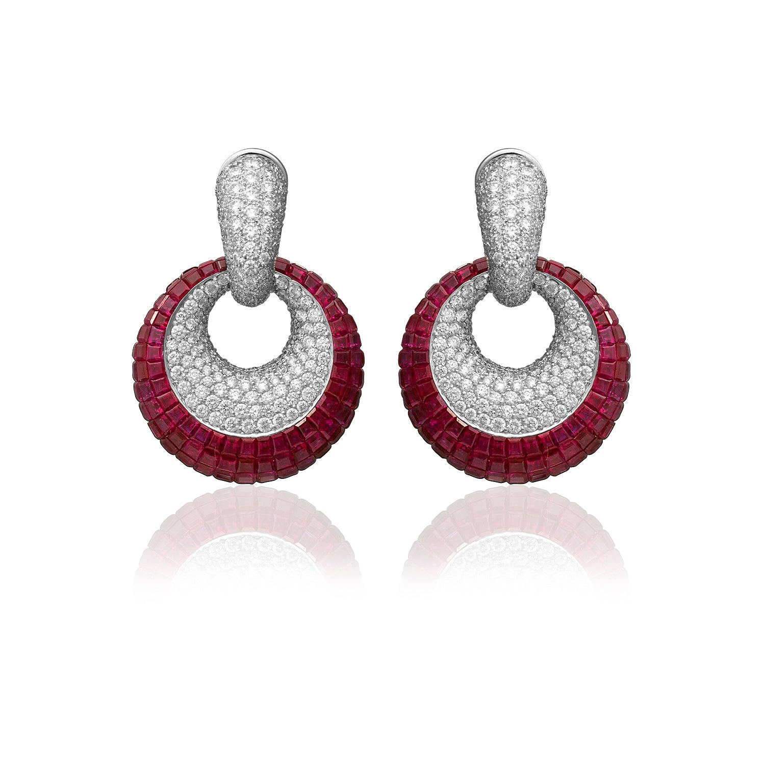 White and Red Love Pact Earrings