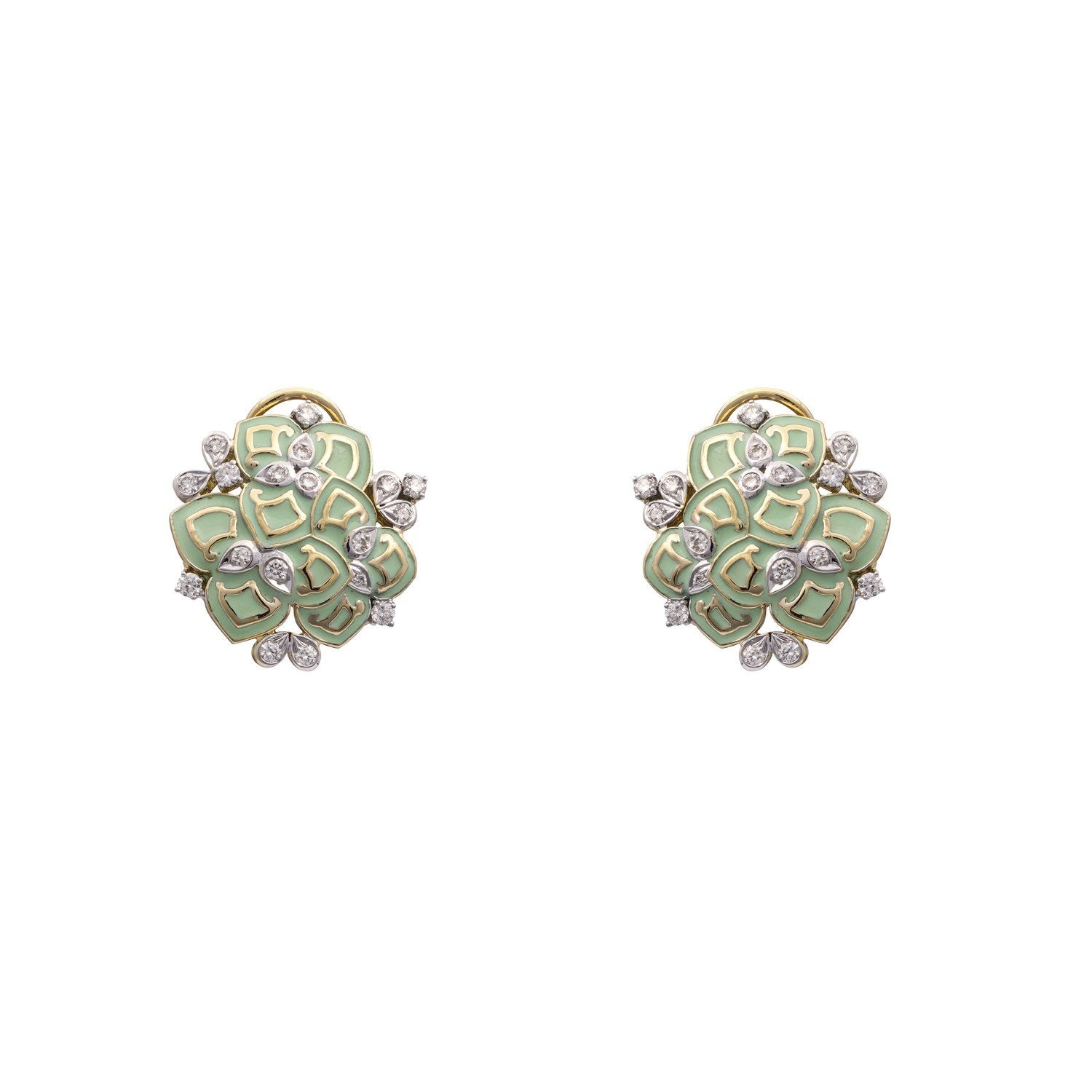 Pretty Green Diamond Earrings