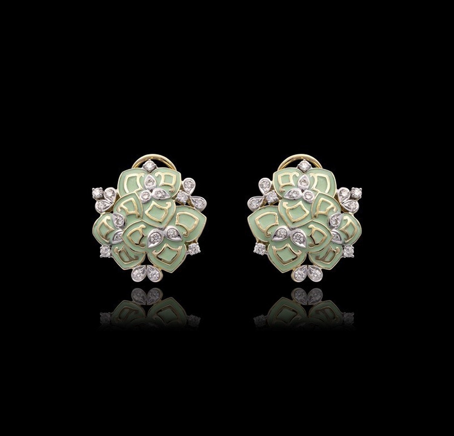 Pretty Green Diamond Earrings