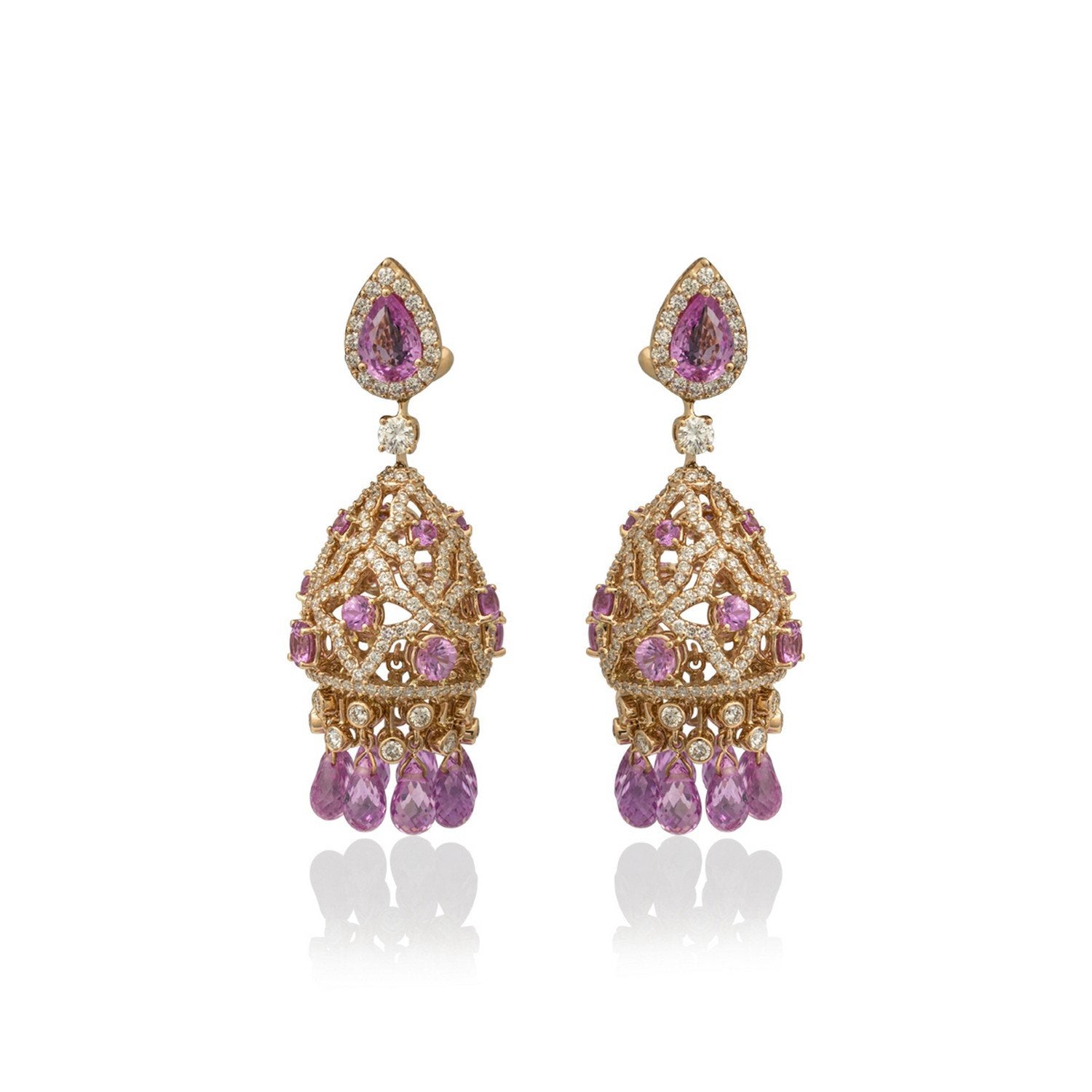 Glowing Petals Diamond Earrings