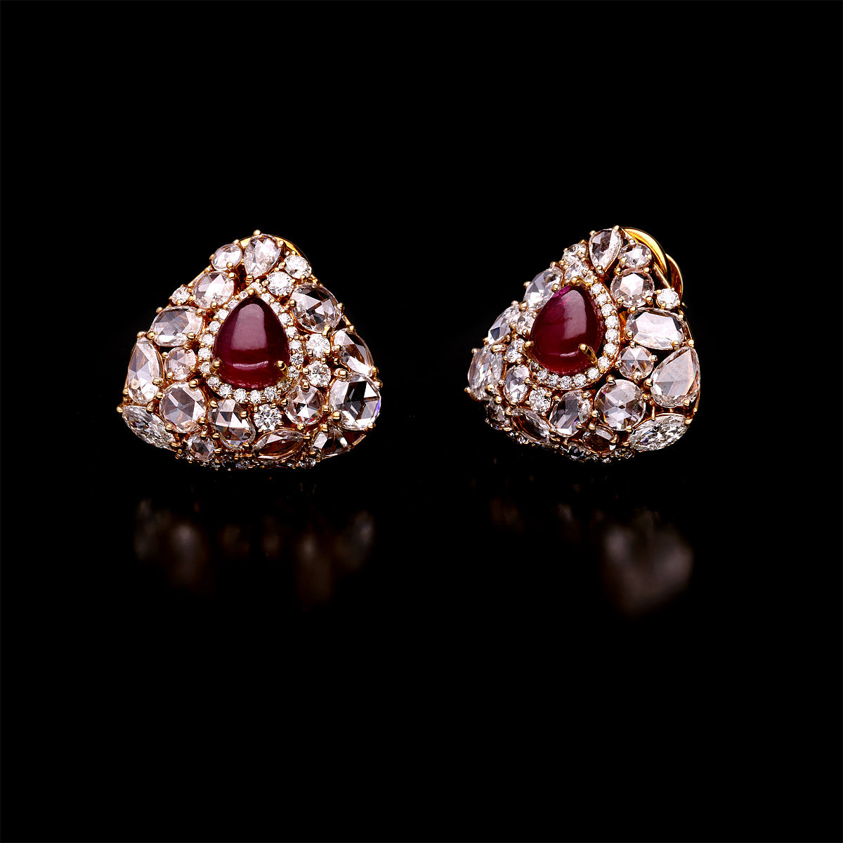 Droplet Centre Diamond Earrings