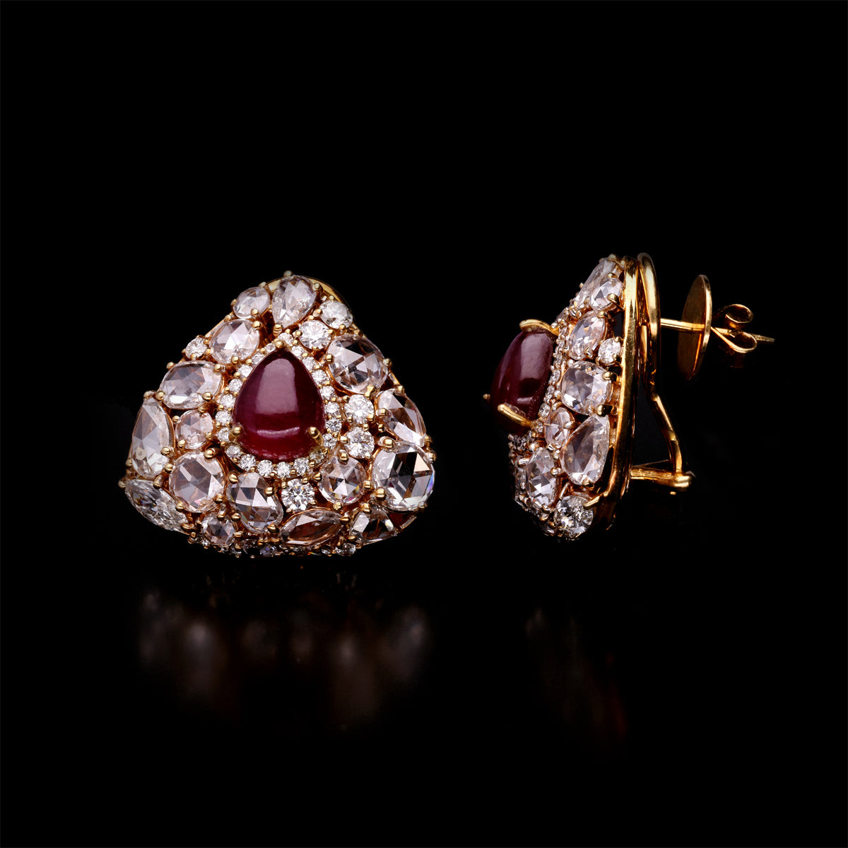 Droplet Centre Diamond Earrings
