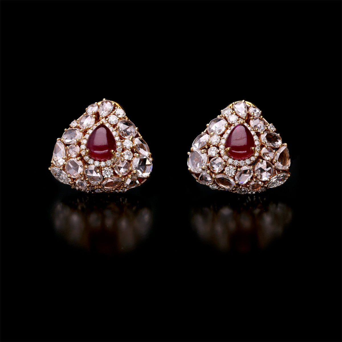Droplet Centre Diamond Earrings