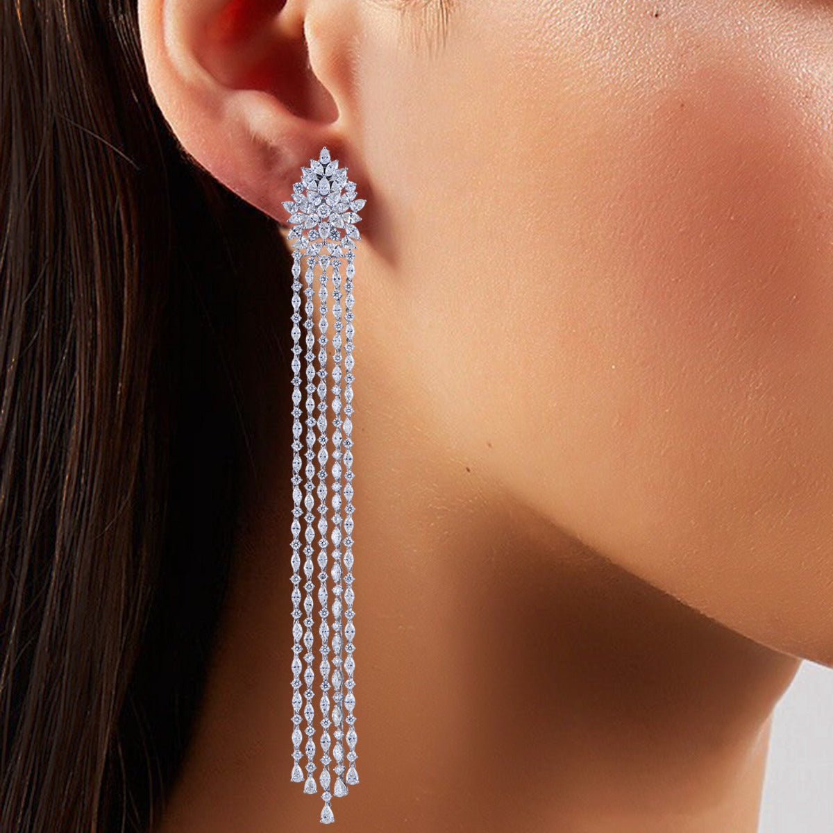Marquise Journey Diamond Earrings
