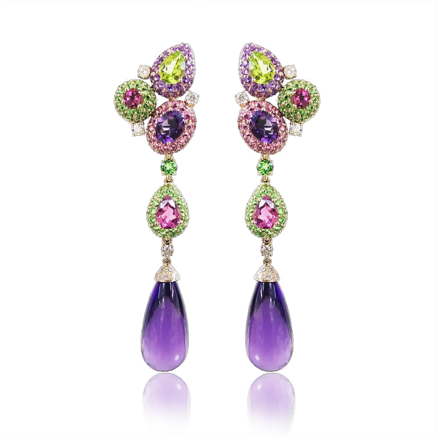 Sapphire Diamond Earrings
