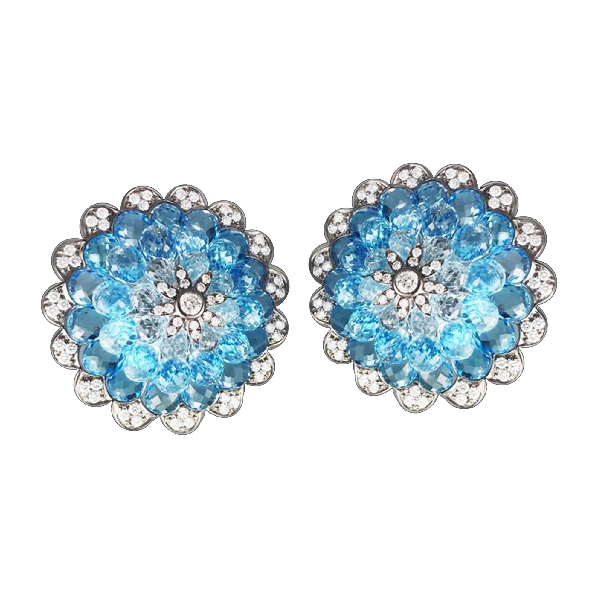 Circular Stud Diamond Earrings