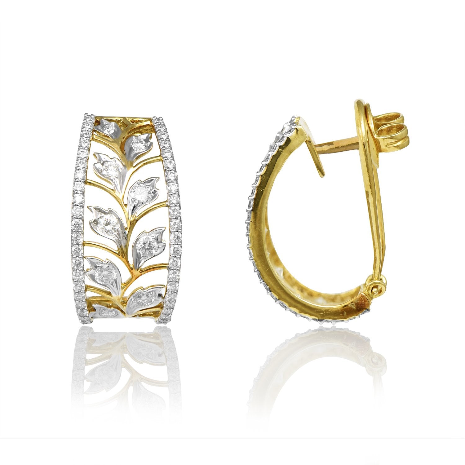 Shimmering Petals Diamond Earrings