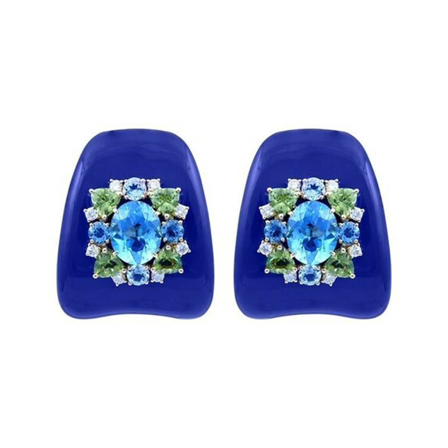 Electric Blue Ceramic Diamond Tops
