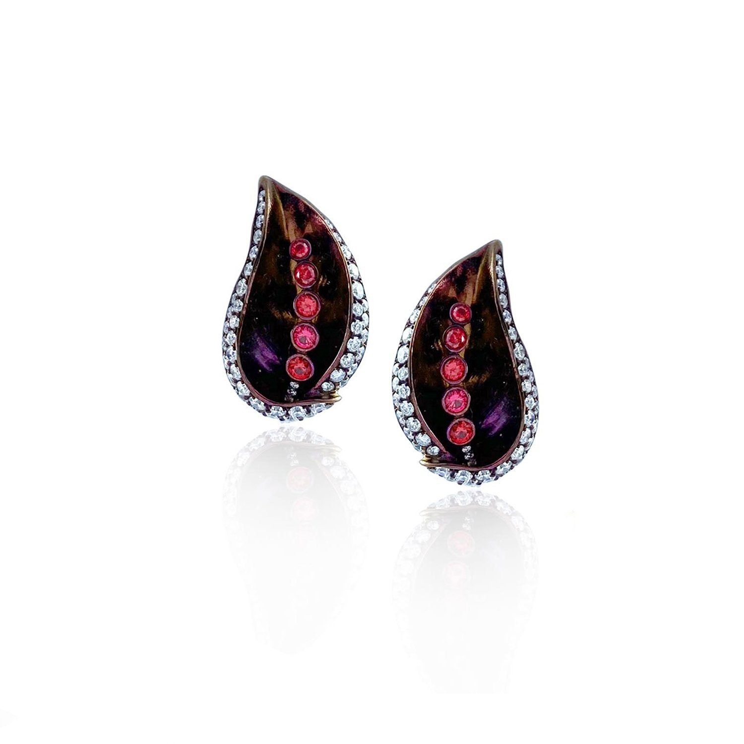 Pink Frost Titanium Diamond Earrings